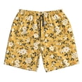 thumbnail image 3 of Uemuo Daisies Flowers Pattern Men's Swim Trunks Hawaiian Beach Bathing Suit Swimsuits Beach Quick-Dry Shorts with Pockets-Small, 3 of 9