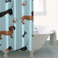 thumbnail image 4 of Dachshund Footprint Bone Shower Curtain 36"x72" ,Bathroom Decorative Shower Curtains Set with 12 Hooks,Modern Waterproof Washable Shower Curtain, 4 of 6