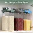 thumbnail image 3 of Dog Cat Food Storage Container, 5-7Lbs Pet Food Containers, Airtight Cat Food Container with Portable Handle & Measuring Cup, Small Animal Dry Food Dispenser for Dogs, Cats and Birds Green, 3 of 7