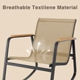 thumbnail image 4 of Asofer 3 Pieces Rocking Sets，Bistro Patio Furniture with 2 Outdoor Rocking Chairs and 1 Glass Coffee Table for Porch Deck Lawn，Poolside, Porch, Lawn, 4 of 7