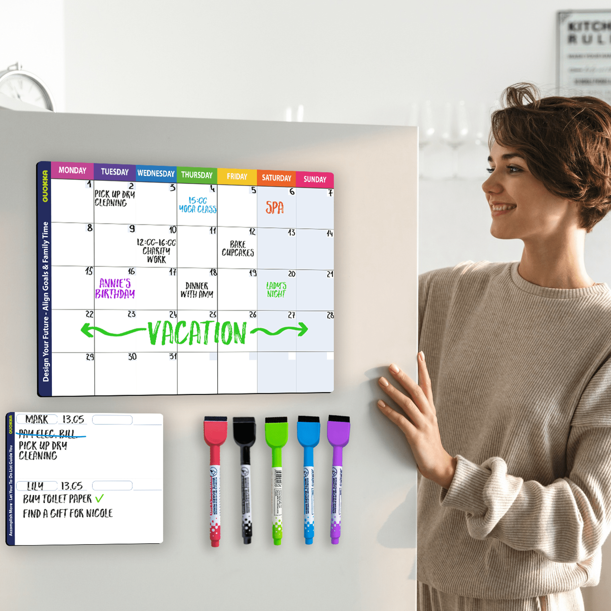 Quokka Magnetic Chore Chart for Family Schedule and Daily Routine