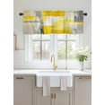 thumbnail image 2 of Valances for Windows Gray Yellow Gradient Rod Pocket Cafe Window Treatments Valance Curtains for Kitchen Bathroom Laundry Basement Windows 54"x18", 2 of 9