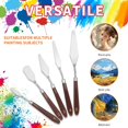 thumbnail image 5 of ZPARNO 10PCS Palette Knife, Stainless Steel Painting Knife Set, Flexible Spatula Pallet Knife, Metal Artist Knives, Oil Painting Accessories Color Mixing Scraper for Oil, Canvas, Acrylic Painting, 5 of 7