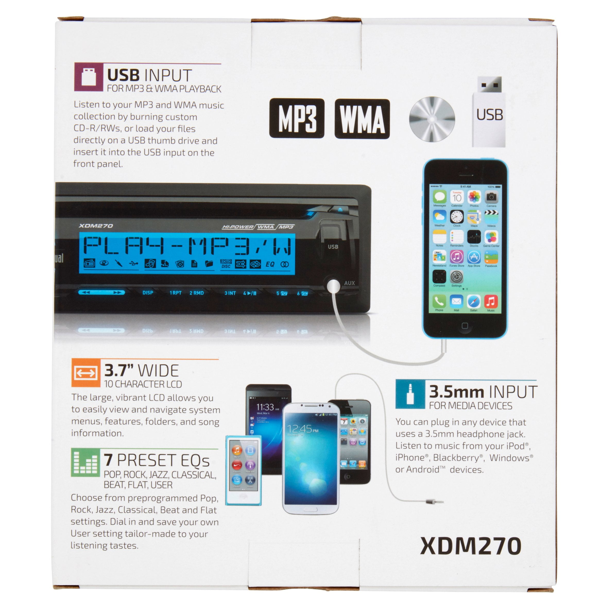 ... car dual xdm270 wma cd receiver walmart com rh walmart com Wiring Harness Diagram Car Stereo
