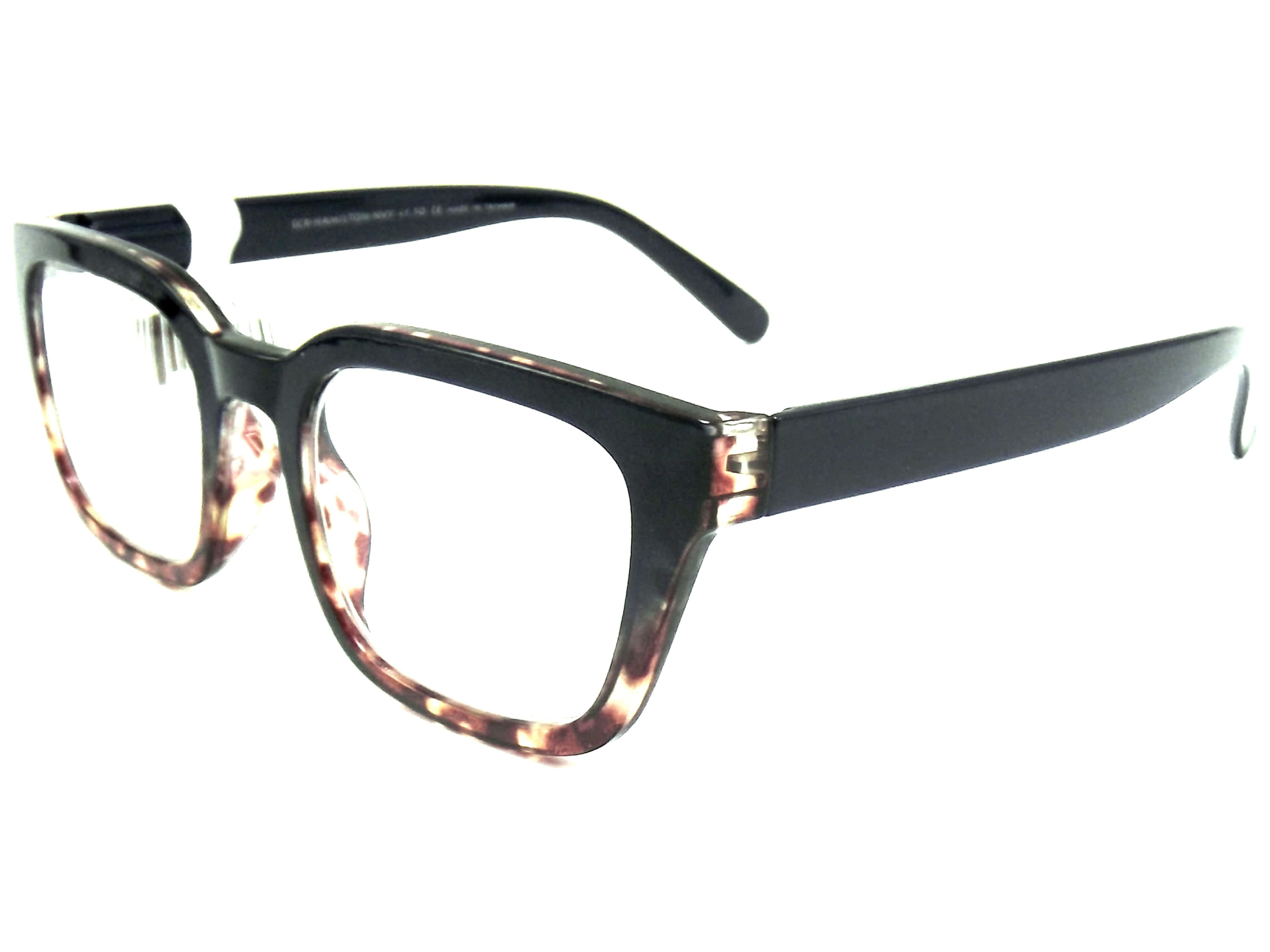 READING GLASSES +1.75 Fashionable Plastic Women Designer Style Ladies EYEGLASSES Blue to Tort