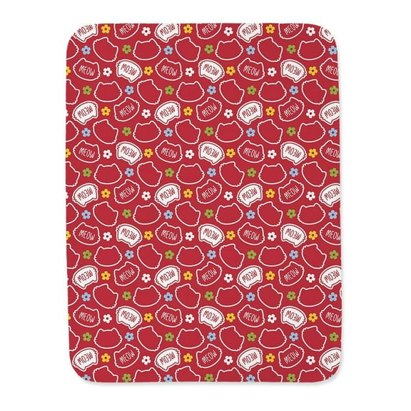 Meow Cat Pattern Blanket -Image by Shutterstock,