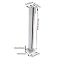 thumbnail image 2 of Glass Railing Post, 304 Stainless Steel Balustrade for Balustrade Balcony Deck Stairs, Cannot Add Handrail Version(35.8”/91cm, End Post), 2 of 10