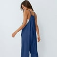 thumbnail image 4 of Scacto Jumpsuits for Women Casual Summer Outfits Comfy Beach Vacation Trendy Overalls Sleeveless Spaghetti Rompers Fashion Clothes, 4 of 7