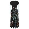 thumbnail image 4 of SMihono Robe Maxi Bohème d'Été pour Femmes Grande Taille Robe d'Été Colorée à Imprimé Floral pour Femmes Robes à Manches Courtes Robe Maxi Décontractée de Plage Robe Évasée de Plage, 4 of 5