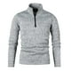 thumbnail image 1 of pstuiky manga larga para hombre, Suéter de manga larga con cuello alto y cremallera de color liso para hombre Tops de hombre xxl, 1 of 4
