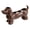 Brown, variant on Dachshund Toothbrush Holder Resin Organizer For Toothpaste And Makeup Brushes Black 1 Count