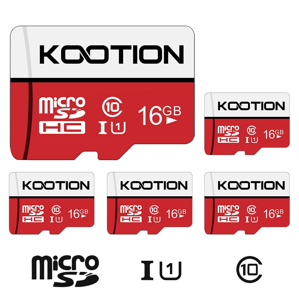 KOOTION 5 Pack 16GB Micro SD Card UHS-I Memory Card Class 10 Micro SDHC TF Card, C10