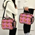 thumbnail image 5 of FORMRS Student Lunch Bag Insulated Reusable Cooler Box with Zipper Pockets, Pink Doughnuts, 5 of 9