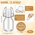 thumbnail image 2 of Botella de vidrio Queekay Mini con tapa abatible de 60 ml con tapones, 20 unidades, 2 of 6