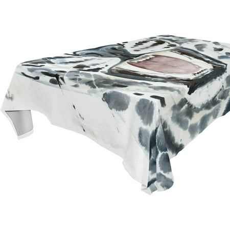 

POPCreation White Tiger Tablecloth 52x70 inches