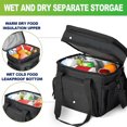 thumbnail image 3 of Bolsa de almuerzo expansible grande, 20 litros, Loncheras para Hombres, bolsa multiusos reutilizable con aislamiento, forro a prueba de fugas, 3 of 4