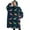 DarkBlue Cartoon Dinosaurs-3, variant on Oversized Wearable Blanket Hoodie,DarkBlue Cartoon Dinosaurs Pattern Sherpa Blanket Hoodie with Super Pockets,Super Warm Fuzzy Pullover for Women & Men