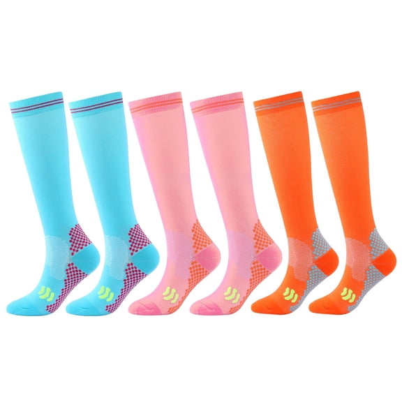 6 Pairs Copper Compression Socks for Women & Men Circulation 15-20 mmhg - Better Blood Flow, Swelling, Best Support for Medical, Running, Nursing