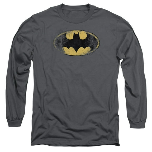 Batman - Destroyed Logo - Long Sleeve Shirt - XXX-Large