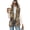 Autumn Leaf Camo Print, variant on Chririnla Wrinkle Resistant Women's Sleeveless Waistcoat Vest for Work Summer, Woven Fabric Trendy Lightweight Women's Sleeveless Suit Vest, Vintage Mushroom & Floral Print