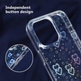 thumbnail image 4 of Compatible with iPhone 14 Case Clear Cute Holographic Heart Case for Women Girls Aesthetic Glitter Bling Rainbow Love Heart Cover Designed for iPhone 14 6.1 Inch 2022, 4 of 12