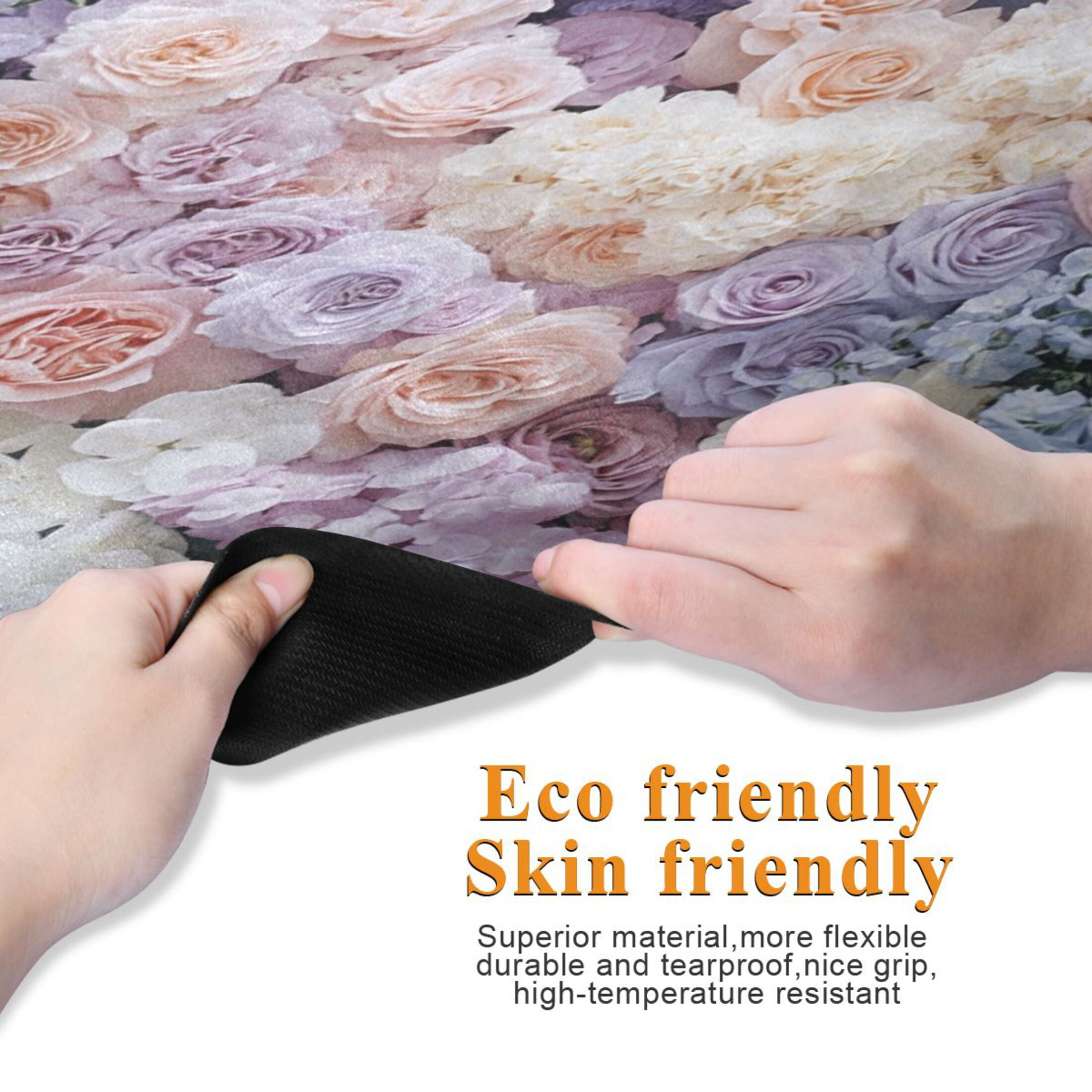 BZSMCE Yoga Mat Women Colorful Floral Arrangement Painting Fitness Mat
