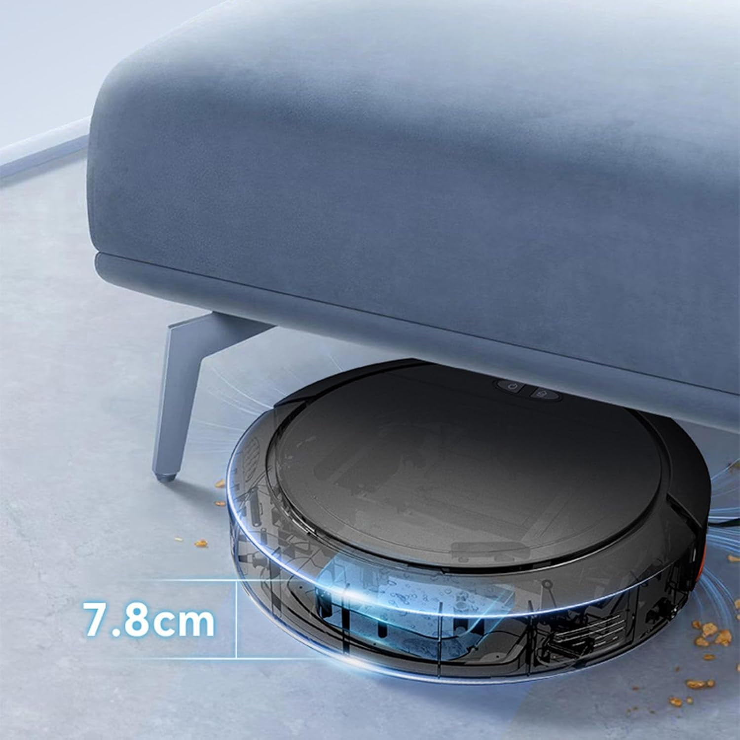 Robot Vacuum Cleaner with 2700Pa Strong Suction, APP/Remote Control, Automatic Self-Charging Robotic Vacuum, Scheduled Cleaning,  for Hard Floor, Low Carpet (Black)