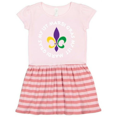 

Inktastic My 1st Mardi Gras Fleur De Lis Party Gift Toddler Girl Dress