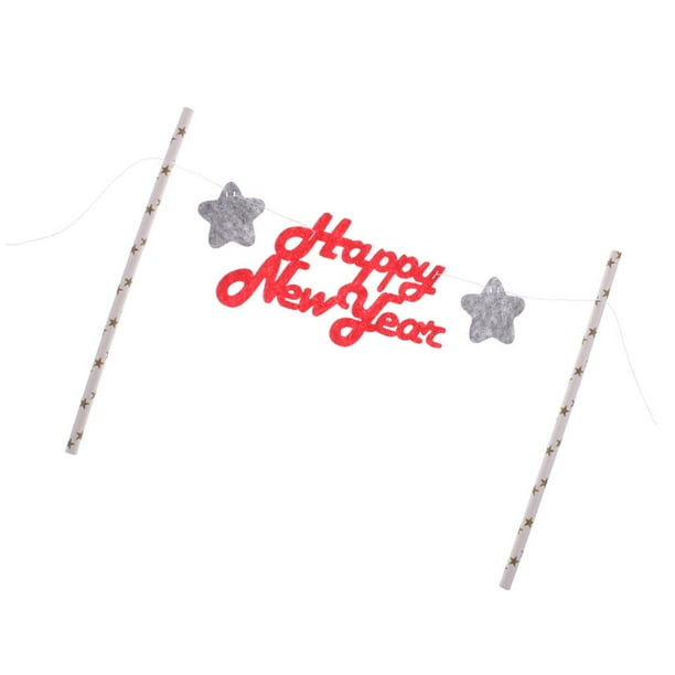 Banner de Primavera Decoración de tarta perfecl Feliz año nuevo Cake Topper