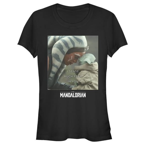 Junior's Star Wars: The Mandalorian Ahsoka Fear In You  Graphic Tee Black Medium