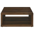 thumbnail image 3 of Pemberly Row Farmhouse Square Engineered Wood Coffee Table in Brown, 3 of 8