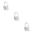 thumbnail image 4 of Injueey Flower Basket Handle Satin Lightweight Durable Wedding Holder Rustic Accessory Tear  Ornaments Resistant Anniversary Soft Type1, 4 of 6