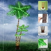 Oumilen 6 FT in LED Artificial Palm Tree Pot