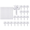 thumbnail image 3 of Support de Réparation de Store Vertical avec Tige Kit de Réparation de Stores Verticaux Pièces de Rechange pour Stores Blancs 40 Pcs, 3 of 6