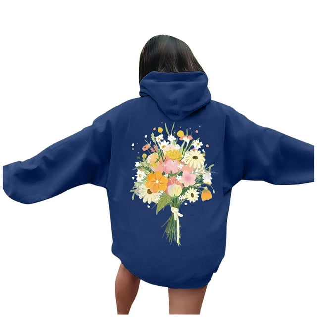 Women's Casual Hoodie With Print Soft Comfortable Pullover Sweatshirt For Daily Wear Fall Winter