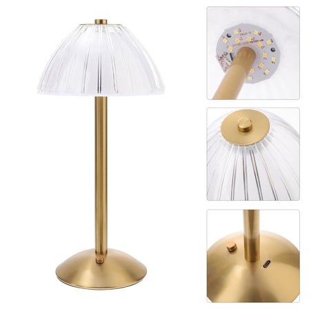 IBASETOY Retro Mushroom Table Lamp made of Metal with Adjustable Light Color for Desk Use 1Set