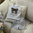 thumbnail image 2 of MEZZALL Girls Summer Outfits 2 Piece Sets Graphic Cute O-Neck Sleeveless Toddler Tank Tops And Shorts Casual Playwear Soft Breathable Comfortable Outfits For Baby Girl Cozy Dailywear, 2 of 3