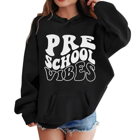 

Dpytoraw Kids Girls Sports Shirt Boy Girl First Day Of School Casual Hoodie Pullover In My Preschool Shirt Kindergarten Hooded Sweatshirt With Pocket Suitable For Teen 3-4 Years