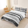 thumbnail image 3 of Homewish Retro Abstract Stripes Duvet Cover Queen,Vintage Geometric Art Queen Bedding,Gray,Reversible,3pcs,1 Duvet Cover and 2 Pillowcases, 3 of 6