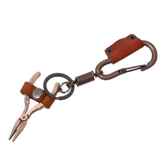 Sexy Sparkles Antique Copper Carabiner Key Chain Camp Key Ring with Snap Clip Pliers - 1 Pc