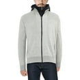 thumbnail image 3 of X RAY JEANS Mens Full-Zip Sweater Jacket With Fluffy Fleece Lined Hood, Oatmeal, S, 3 of 5
