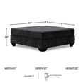 thumbnail image 3 of Signature Design by Ashley Lavernett Oversized Fabric Accent Ottoman in Charcoal, 3 of 11