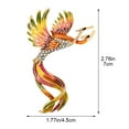 thumbnail image 2 of Crystal Enamel Brooch Vintage Phoenix Brooch Pin Elegant Banquet Brooch Fashion Bird Pin for Clothing Accessories, 2 of 7