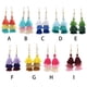 thumbnail image 3 of Jumpingount 1 par de pendientes bohemios con borlas, gotas coloridas para las orejas, árbol de Navidad, borlas de 3 capas, accesorios Hippie, Ropa, zapatos y accesorios Miscelánea Vino rojo, 3 of 6