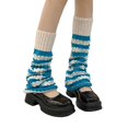 thumbnail image 2 of Boot Cuffs for Women - Striped Leg Warmers and Ribbed Knit Knee High Socks, 2 of 8