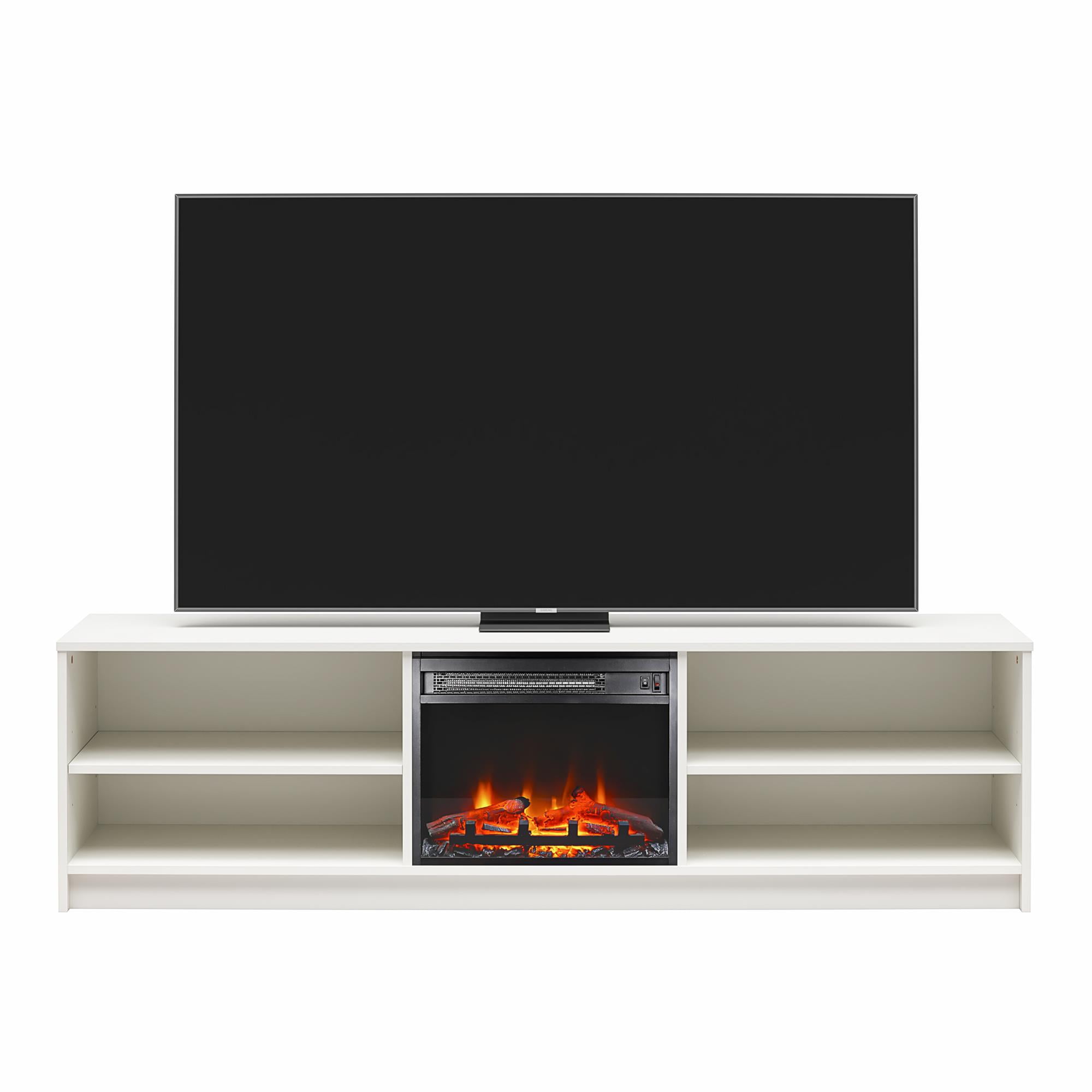 Mainstays Fireplace TV Stand, for TVs up to 75", White