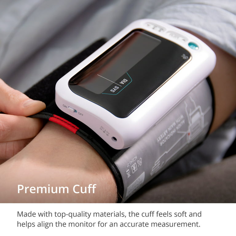 GreaterGoods All-in-One Smart Blood Pressure Monitor Pack, Upper Arm Cuff,  Cordless, Wireless, Rechargeable, Automatic and Bluetooth 