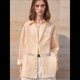 thumbnail image 5 of Camisas de Larga con Botones para Mujer, Blusas Informales de de Ramio con Cuello y Corte Holgado. Albaricoque L, 5 of 10