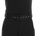 thumbnail image 4 of Nituyy Femmes Formelle Slim Solide Jmpsuits Volants Slash Cou Ceintures Combinaison, 4 of 6