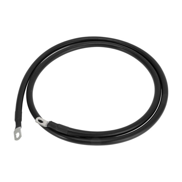Unique Bargains 1 Pc Cable Inversor de Batería Cable de Batería 5/16" Lug 1/0 AWG Gauge 5FT Negro Cobre Estañado